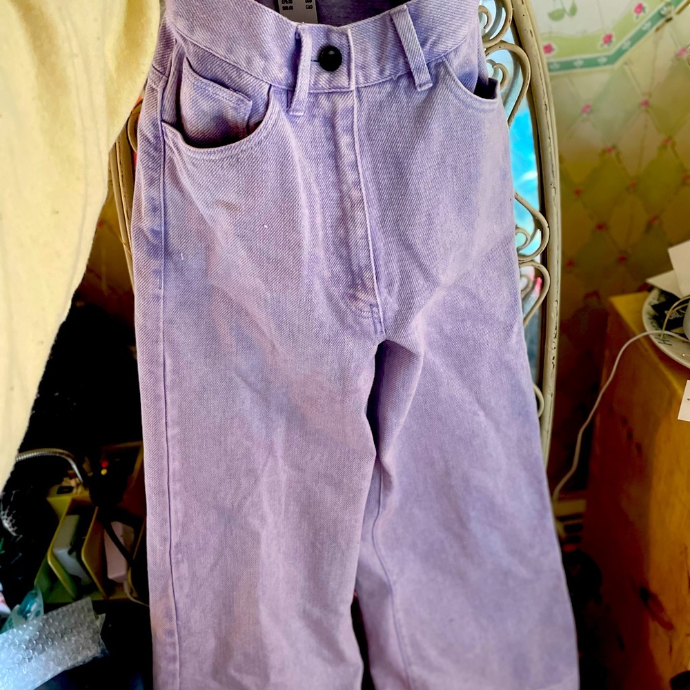 RARE Urban Outfitters Lavender High-Waisted Flare Jeans Size 25 NWT